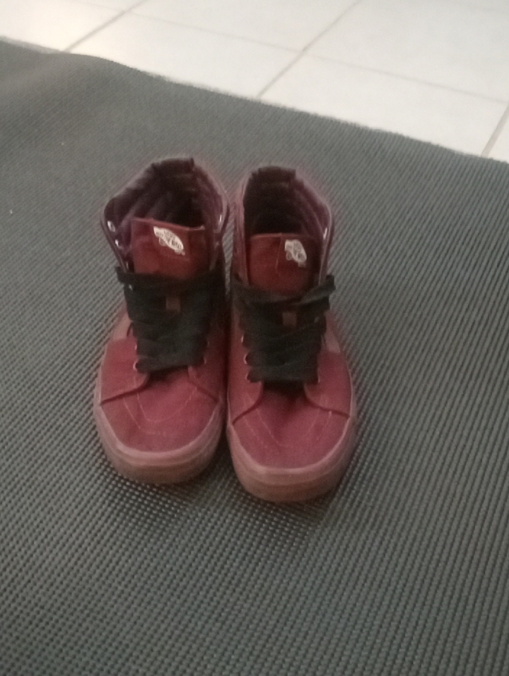 Burgundy High-Top Sneakers - Casual Comfort